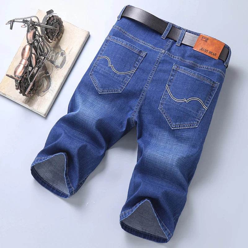 Buy Center Men's Denim Shorts - Classic Black & Blue Slim Fit - Buy Center UK