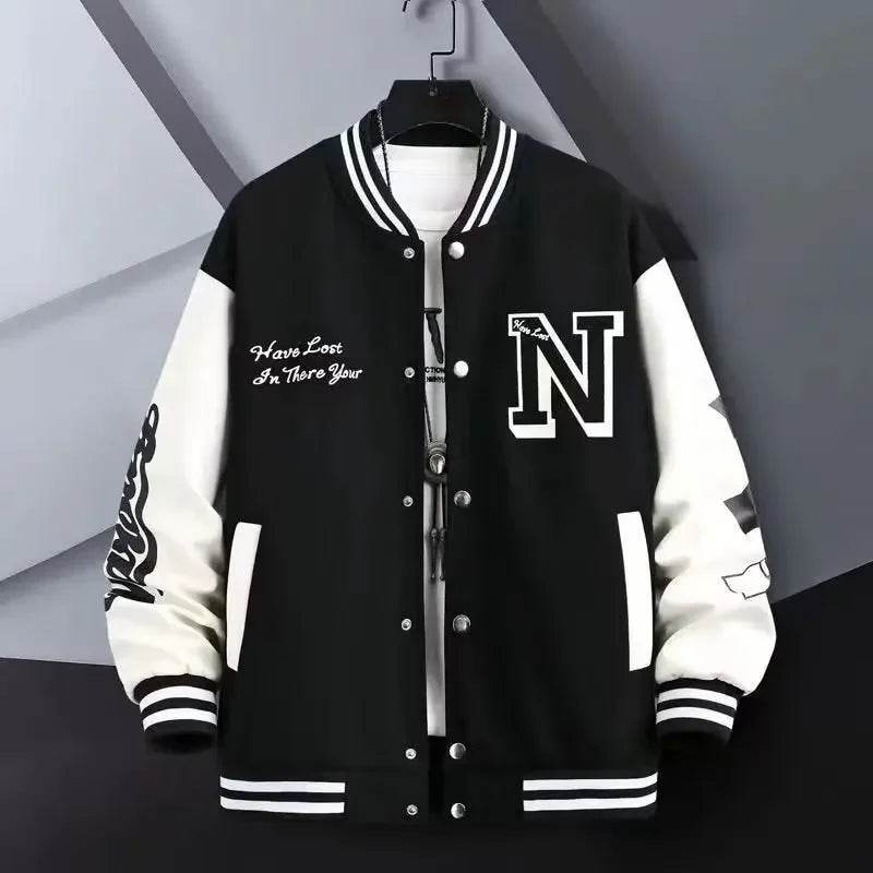 Trendy Baseball Jacket for Men - Casual Loose Fit, Hip Hop Style - Buy Center UK