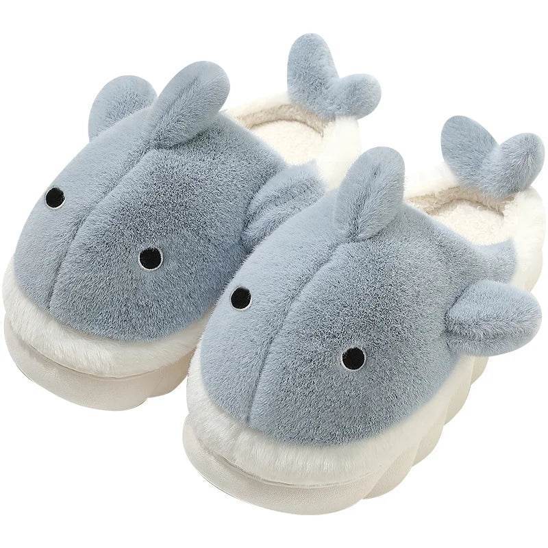 Buy Center Funny Shark Cotton Slippers - Warm Plush Non-Slip Design - Buy Center UK