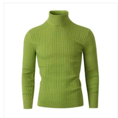 Slim Fit Turtleneck Sweater for Men - Stylish Autumn Winter Wear - Buy Center UK