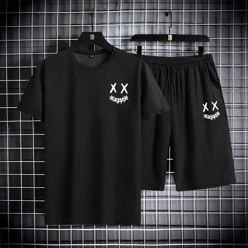 Buy Center Men's Summer Sports Suit - Slim Fit T-Shirt & Shorts Set - Buy Center UK