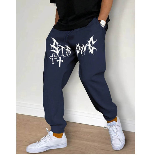 Buy Center Fashion Men's Printed Joggers - Fleece Autumn Winter Casual - Buy Center UK