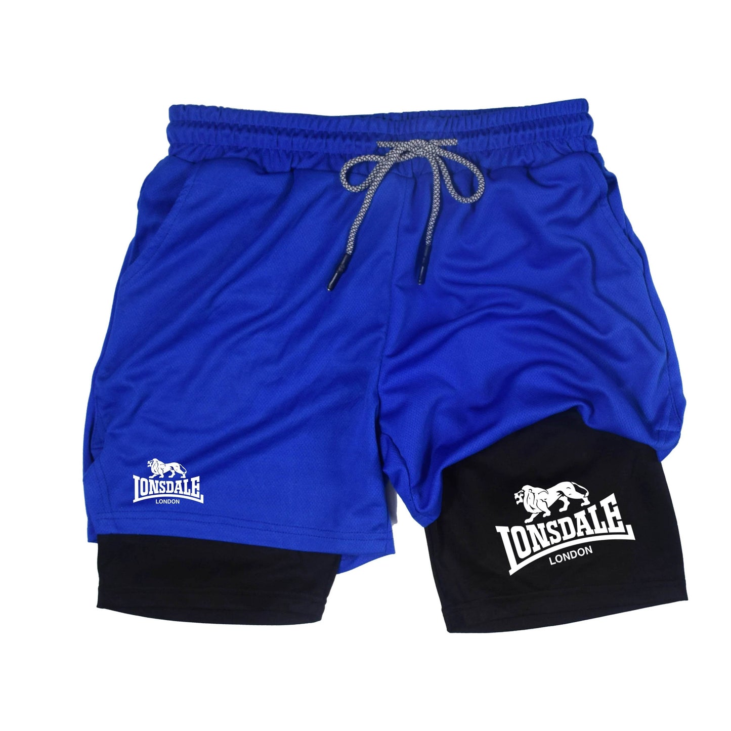 Lonsdale 2 in 1 Running Shorts for Men - Phone Pocket & Towel Loop - Buy Center UK
