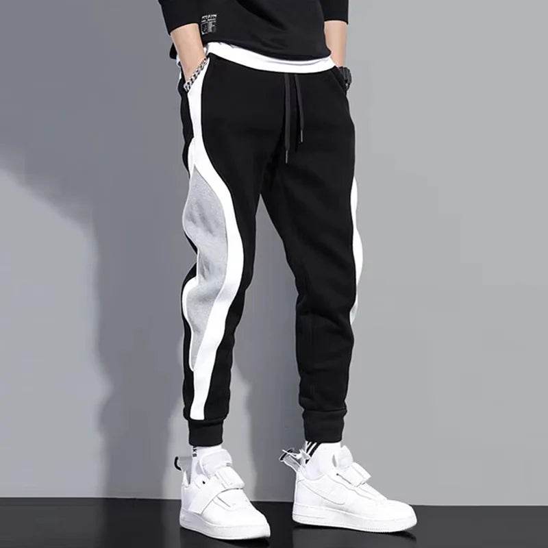 Buy Center Men's Wide Loose Casual Pants - Breathable Patchwork Design - Buy Center UK