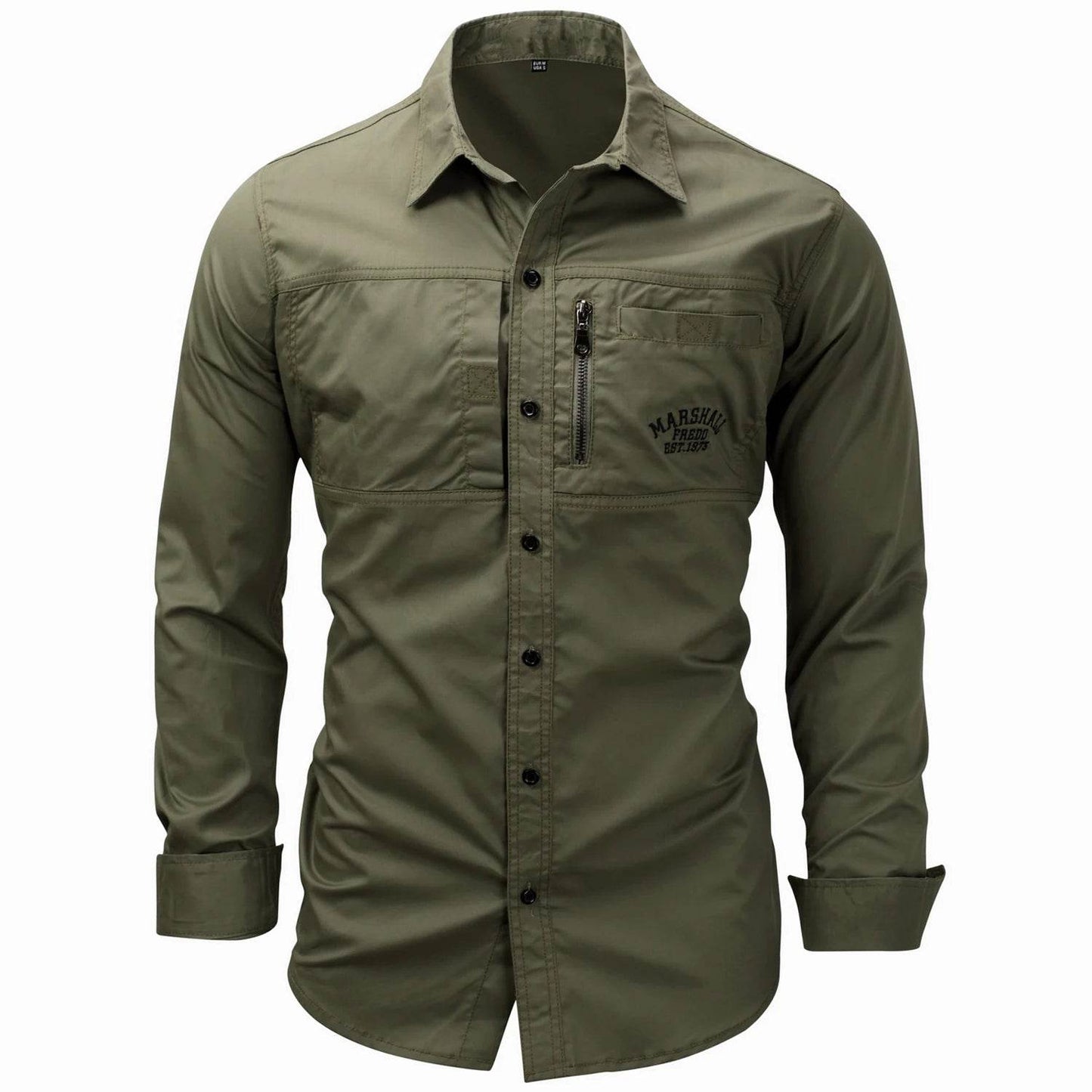 Buy Center Men's 100% Cotton Multi-Pocket Safari Shirt - Long Sleeve - Buy Center UK