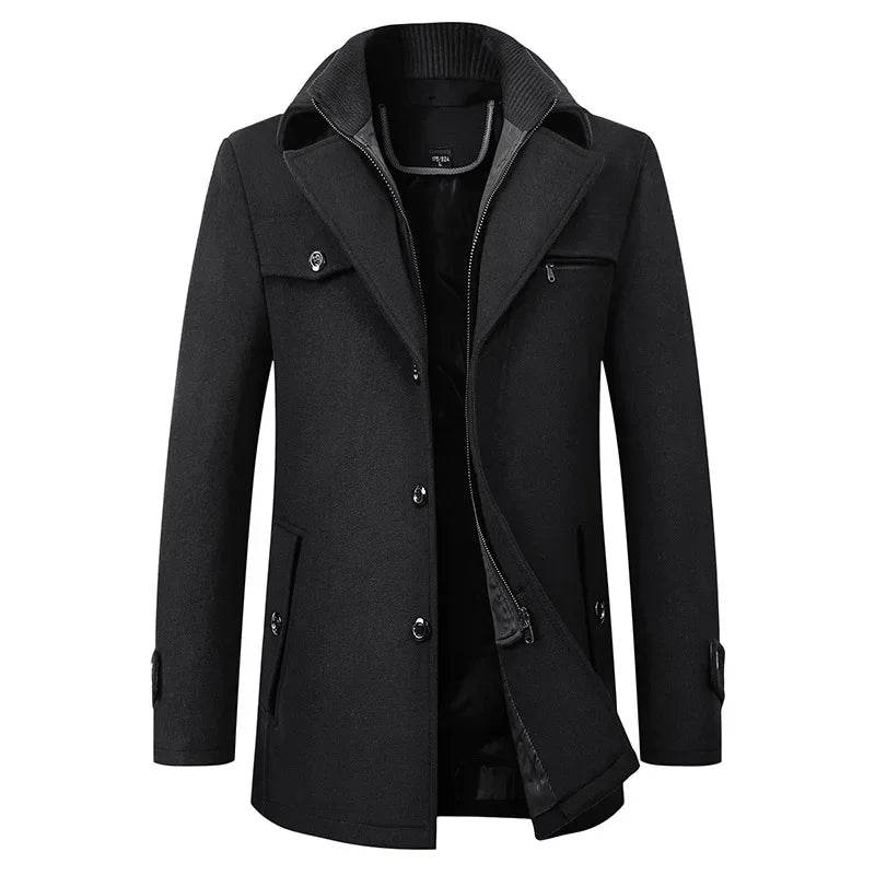 Buy Center Men's Woolen Coat - Thickened Warm Fashion Jacket 2023 - Buy Center UK