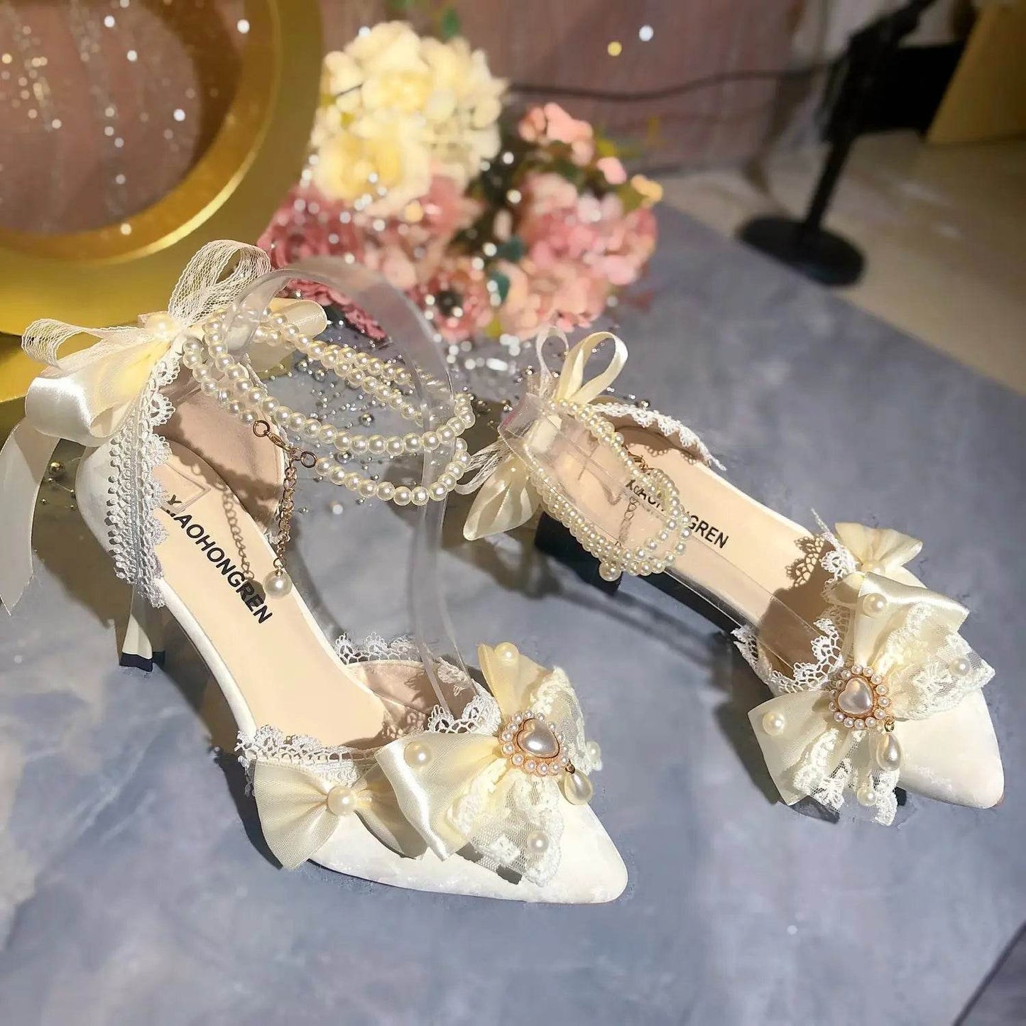 Buy Center Luxury White Bridal Mary Jane Shoes - Elegant Heels for Women - Buy Center UK