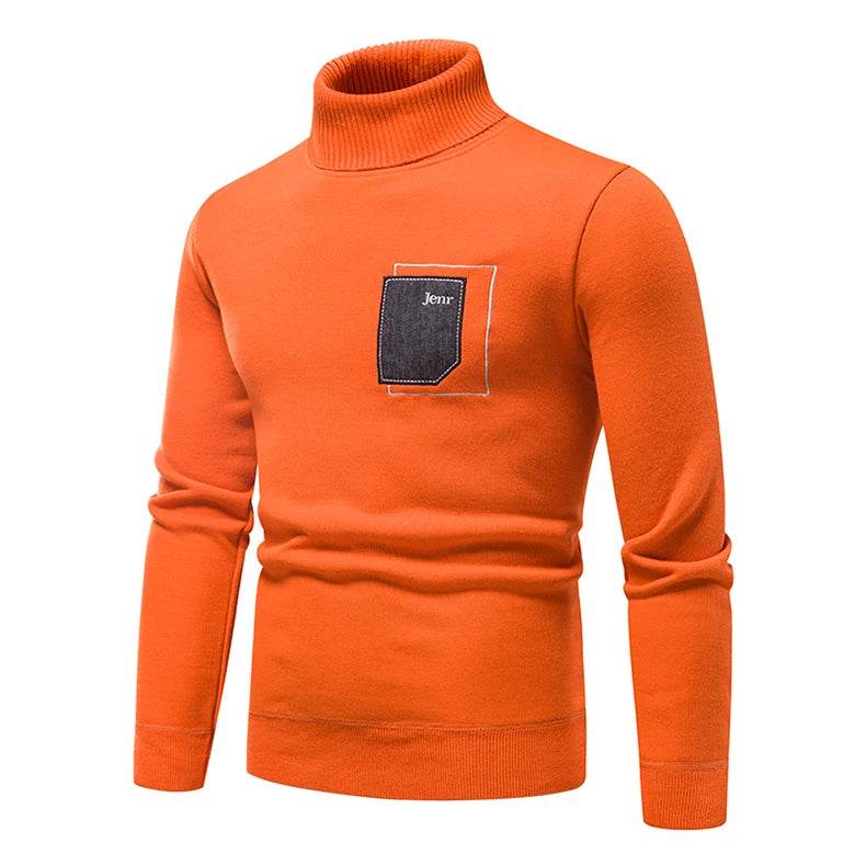 Buy Center Men's Turtleneck Sweater - Cozy Solid Color Casual Knit - Buy Center UK