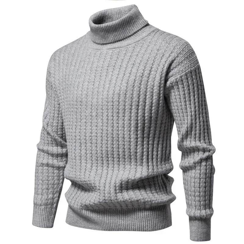 Buy Center Men's Turtleneck Pullover Sweater - Casual Knit for Winter - Buy Center UK
