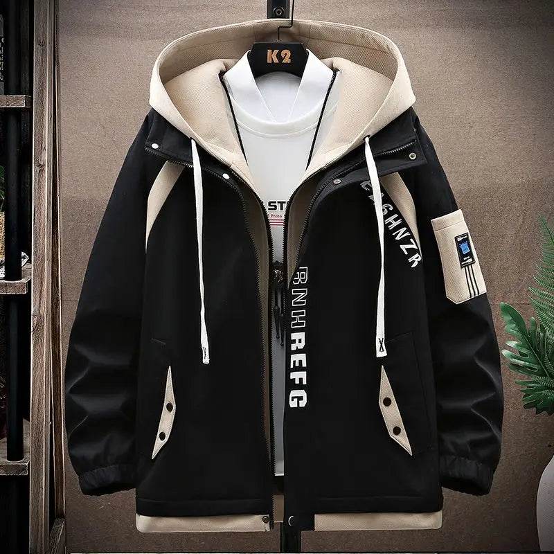Buy Center Men's Hooded Casual Jacket - Korean Style, Lightweight Design - Buy Center UK