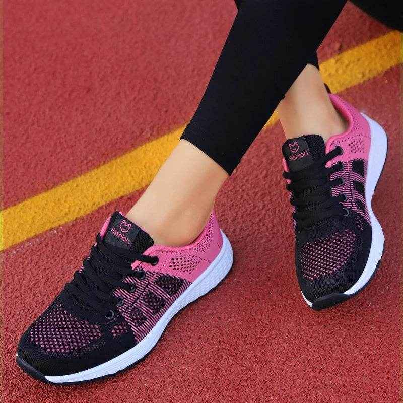 Buy Center Women's Fashion Platform Sneakers - Stylish Running Flats - Buy Center UK