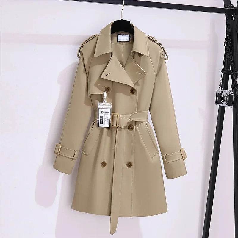 Buy Center Women's Petite Cropped Windbreaker - Stylish Khaki Jacket - Buy Center UK