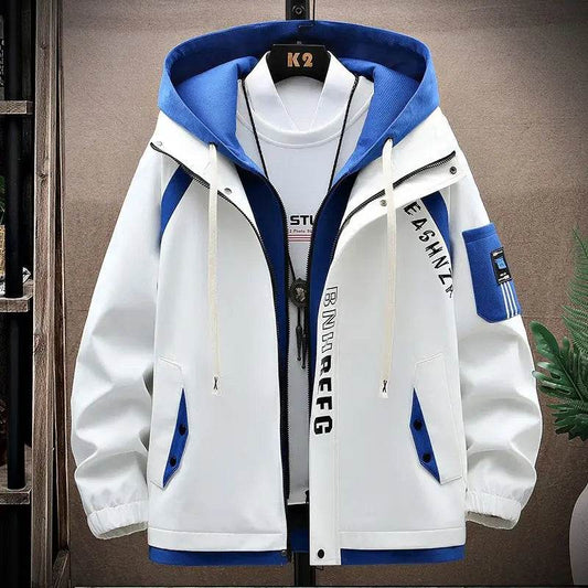 Buy Center Men's Hooded Casual Jacket - Korean Style, Lightweight Design - Buy Center UK