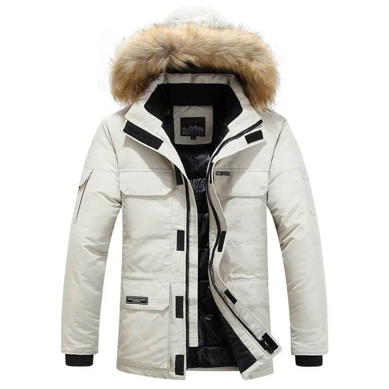Buy Center Mens Winter Parka - Fur Hooded, Windproof, -30°C Warmth - Buy Center UK