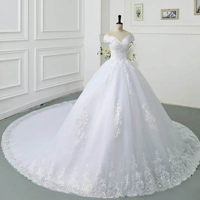 Maria Novia Off The Shoulder Wedding Dress - Vintage Sweetheart Gown - Buy Center UK