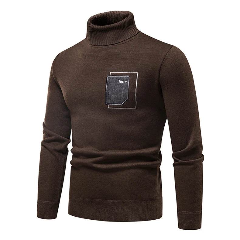 Buy Center Men's Turtleneck Sweater - Cozy Solid Color Casual Knit - Buy Center UK