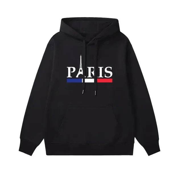 Buy Center Men's Hoodie Set - Paris Print Sweatshirt & Jogger Pants - Buy Center UK