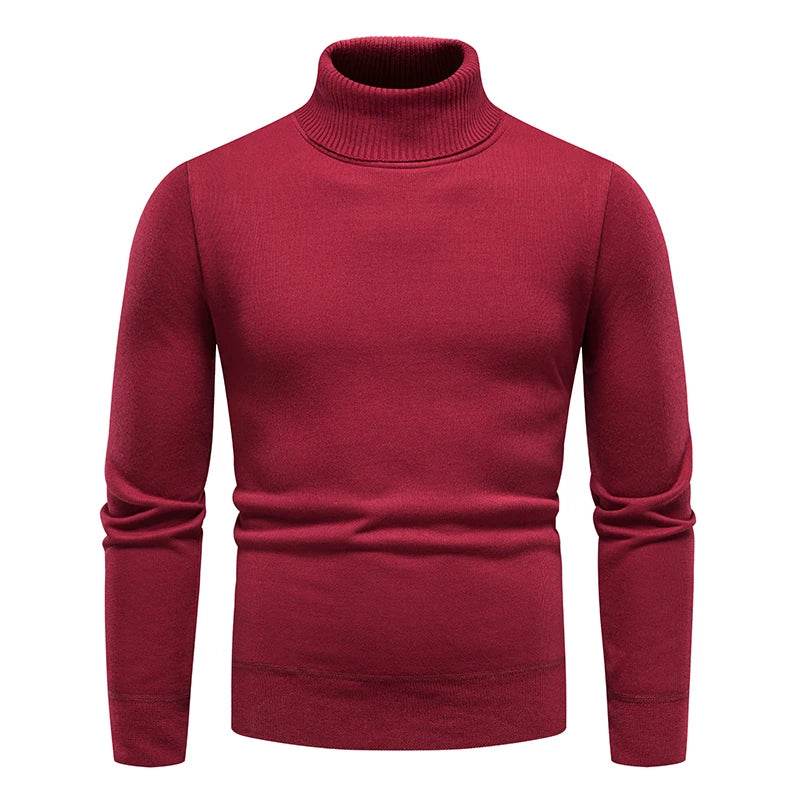 Buy Center Men's Turtleneck Sweater - Cozy Solid Color Casual Knit - Buy Center UK
