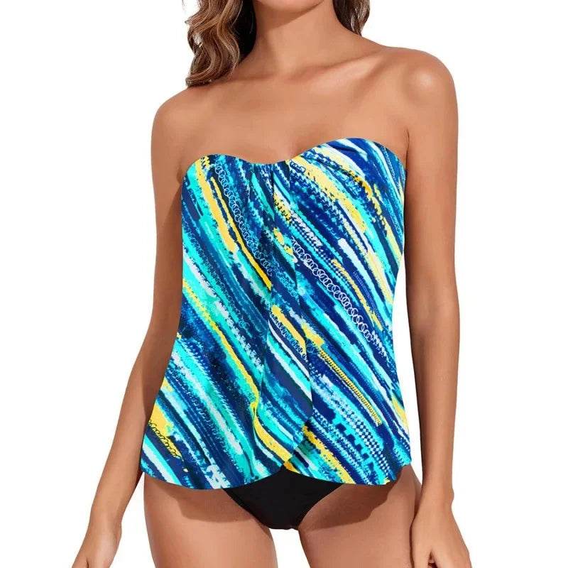 2025 Ladies Two-Piece Bikini Set - Large Triangle Swimwear - Buy Center UK