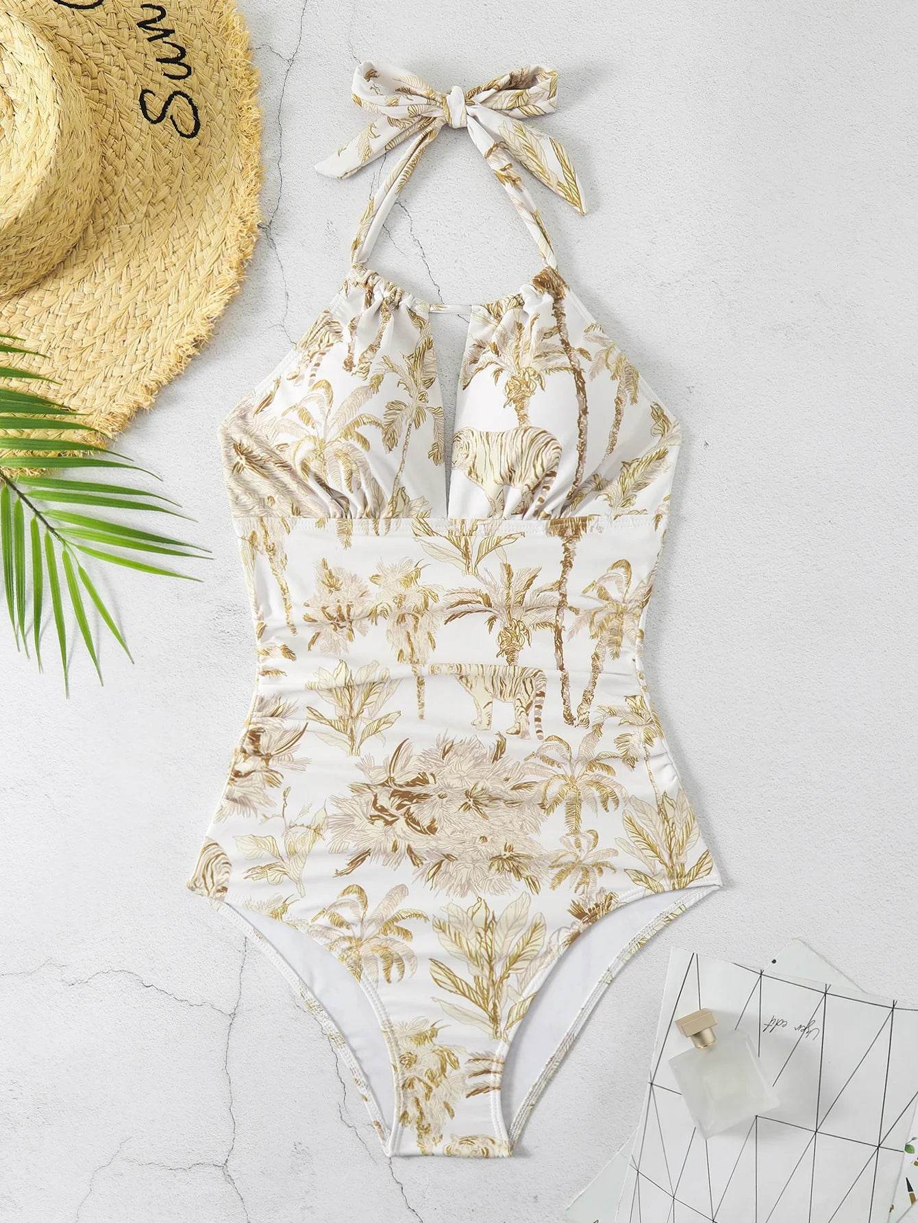 Fashion Tiger Jungle Print Swimsuit - Stylish One-Piece for Women - Buy Center UK