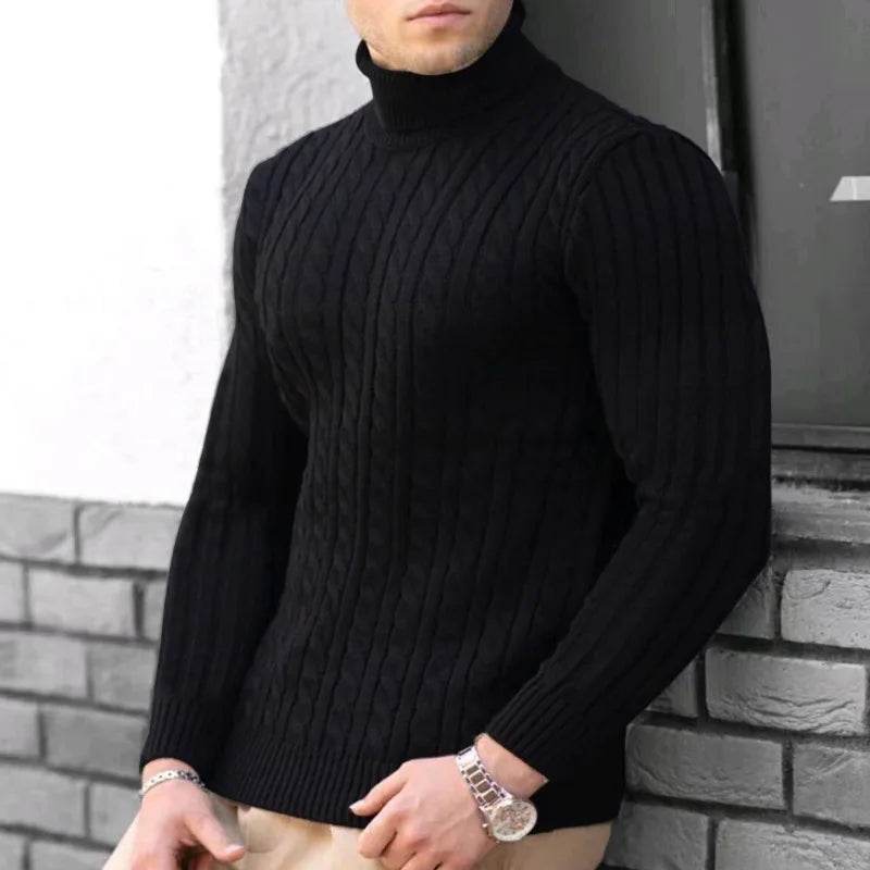 Buy Center Men's Winter Turtleneck Sweater - Large Size Casual Knitwear - Buy Center UK