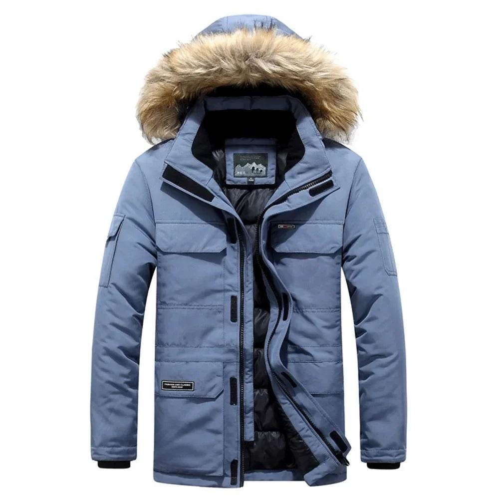Buy Center Mens Winter Parka - Fur Hooded, Windproof, -30°C Warmth - Buy Center UK