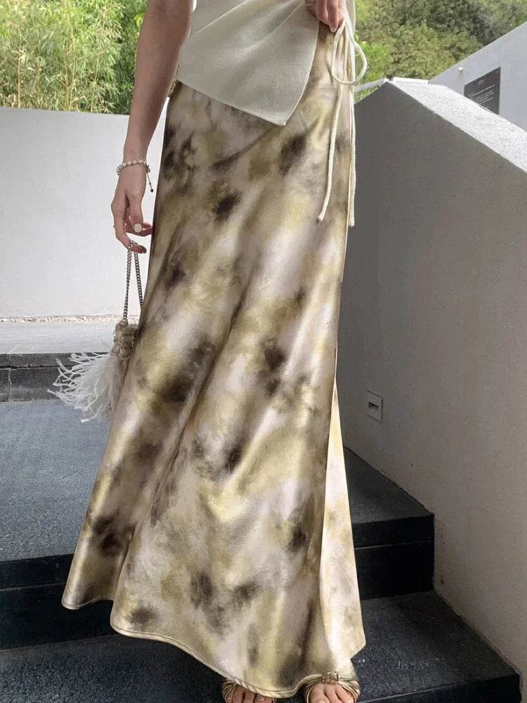 Buy Center High Waisted Fishtail Skirt - Elegant Silk Satin Design - Buy Center UK