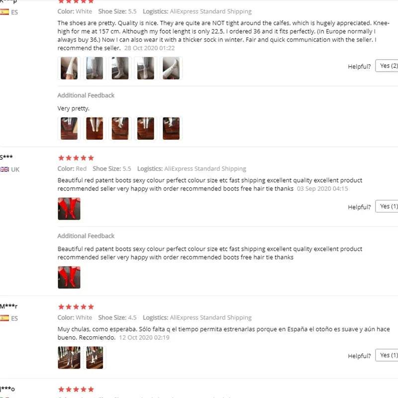 Stylish Women’s High Knee Boots - Waterproof Patent Leather, Chic Colors - Buy Center UK