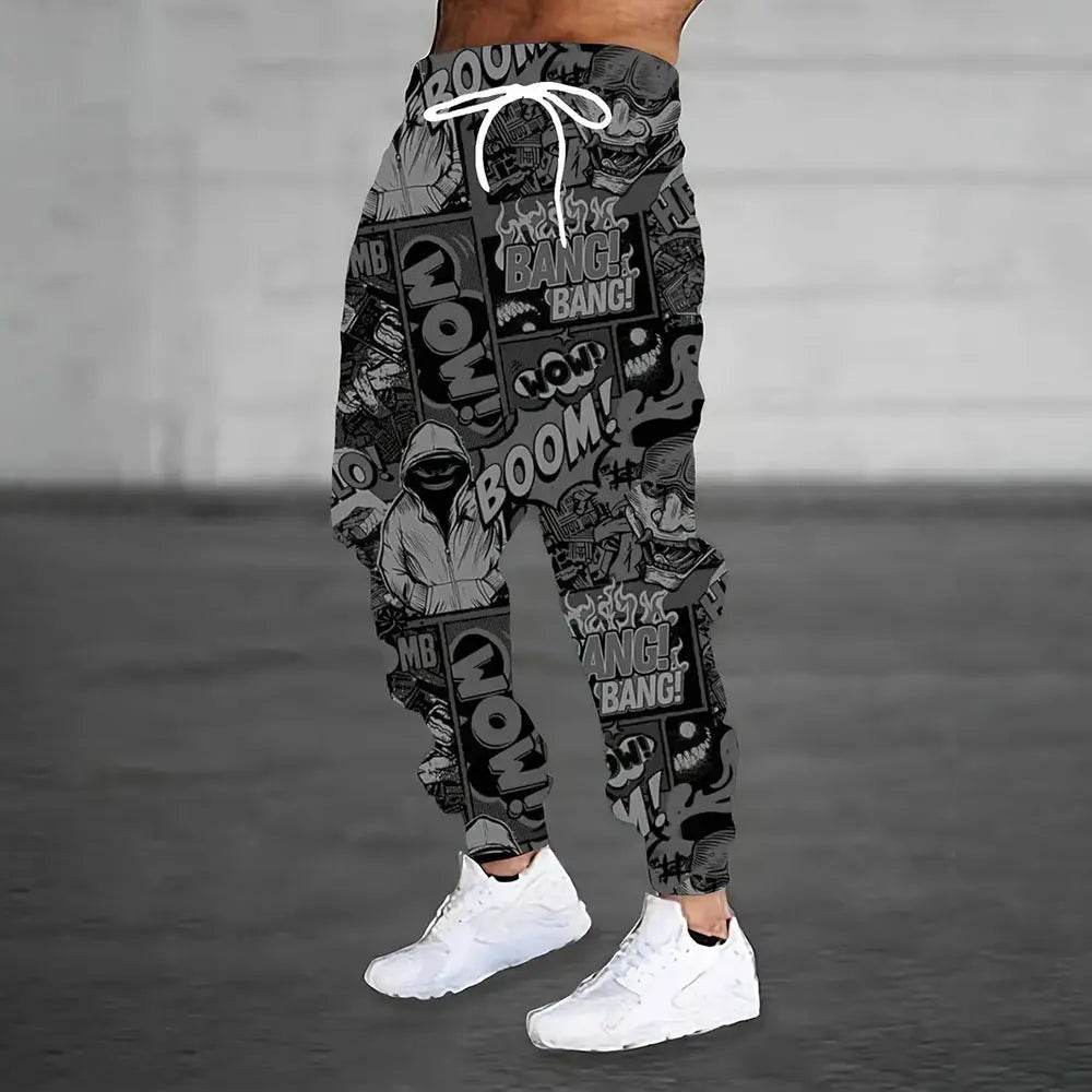 Buy Center 3D Flame Print Sweatpants - Thick Warm Pants for Men - Buy Center UK
