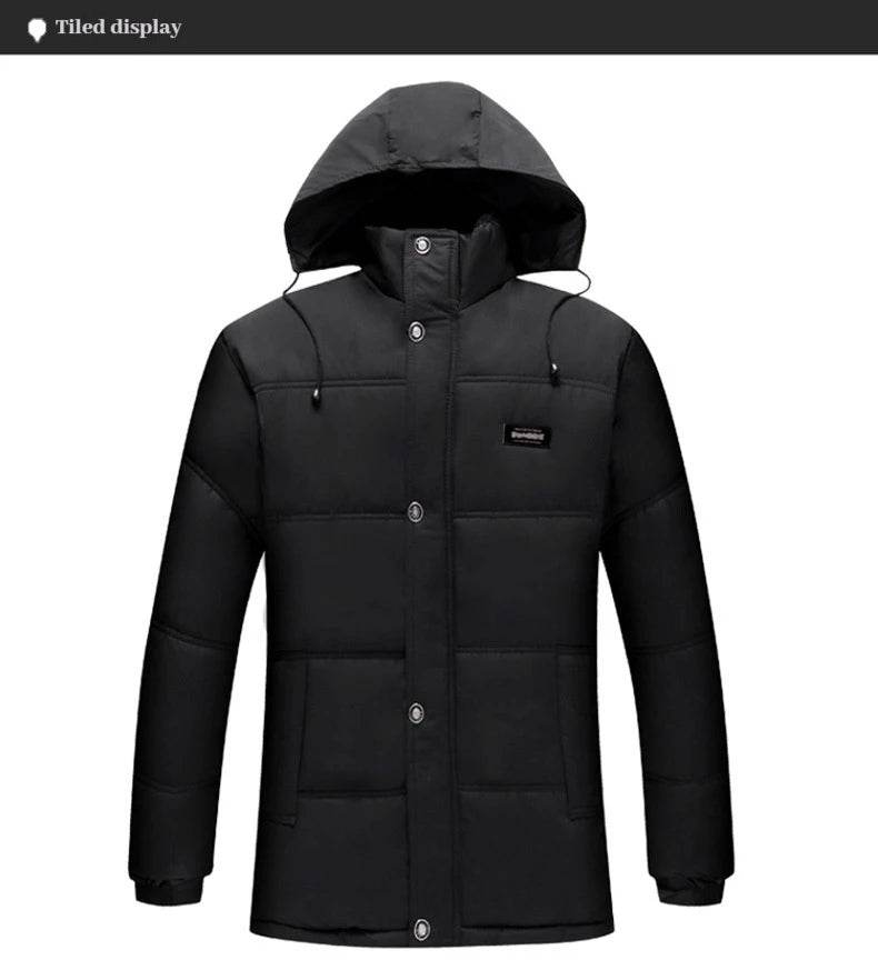 Buy Center Men's Black Cotton Jacket - Warm & Casual Hooded Wear - Buy Center UK