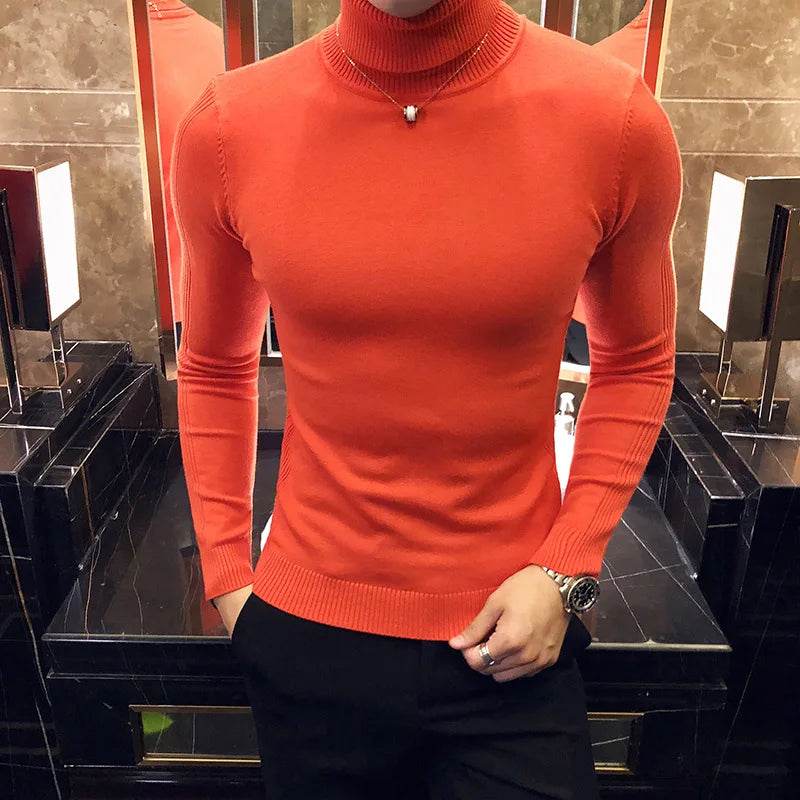 Buy Center Men's Turtleneck Sweater - Slim Fit Casual Fall Fashion - Buy Center UK