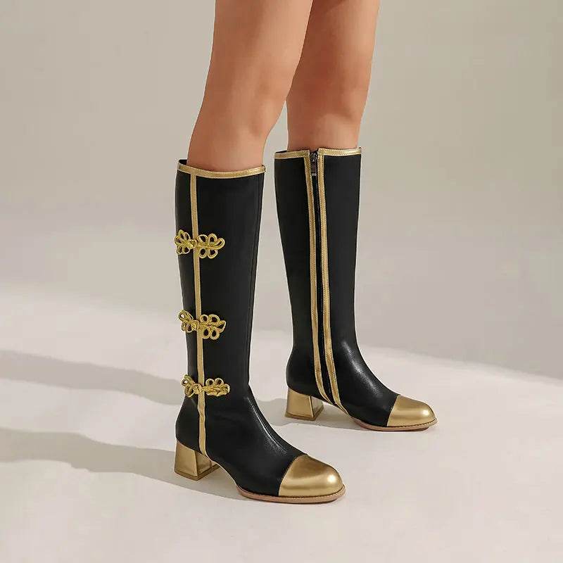 Buy Center Knee High Fashion Boots for Women - Elegant Butterfly Knot - Buy Center UK