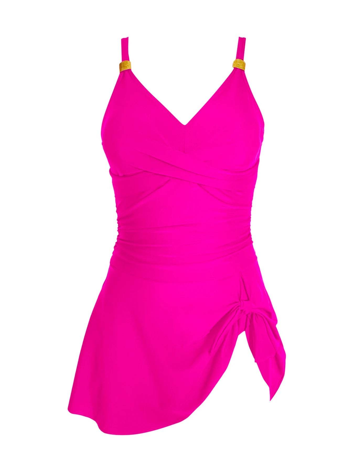 2025 Deep-V Plus Size One Piece Swimsuit - Chic Skirt Design - Buy Center UK