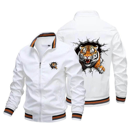 2025 Men's 3D Tiger Fly Jacket - Stylish Casual Coat for Spring & Autumn - Buy Center UK
