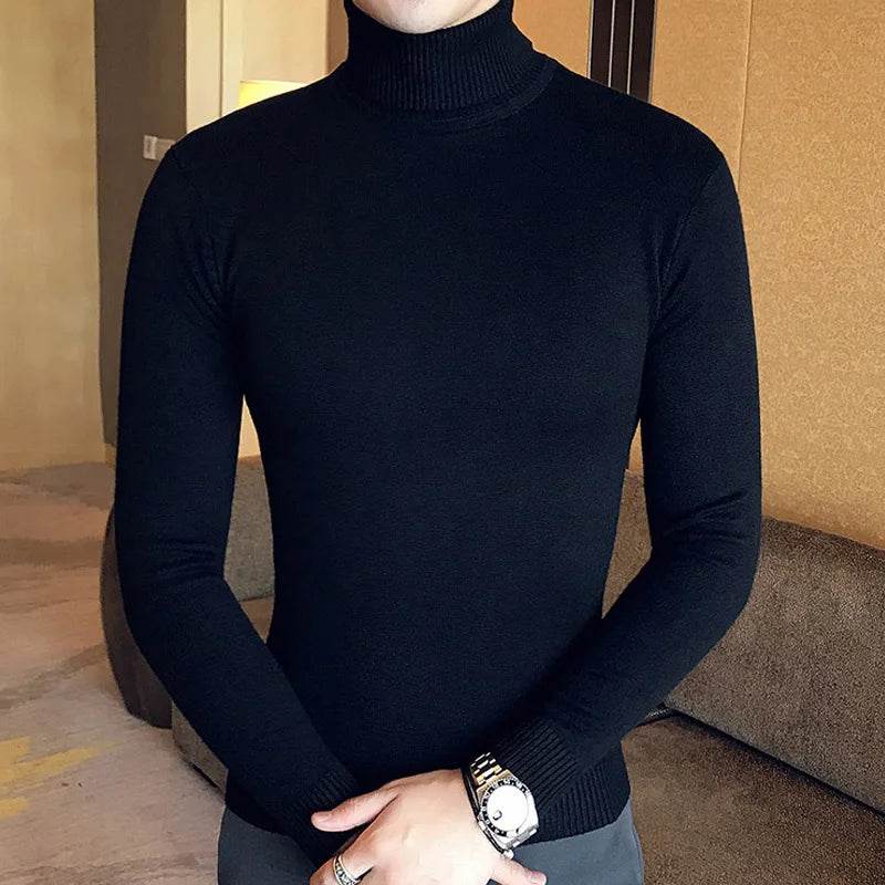 Buy Center Winter High Neck Sweater for Men - Slim Fit Turtleneck - Buy Center UK