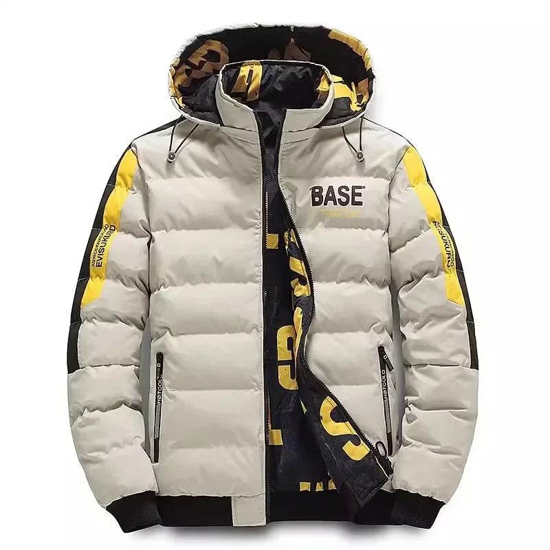Buy Center Men’s Autumn Winter Cotton Jacket - Warm, Padded, Removable Hood - Buy Center UK