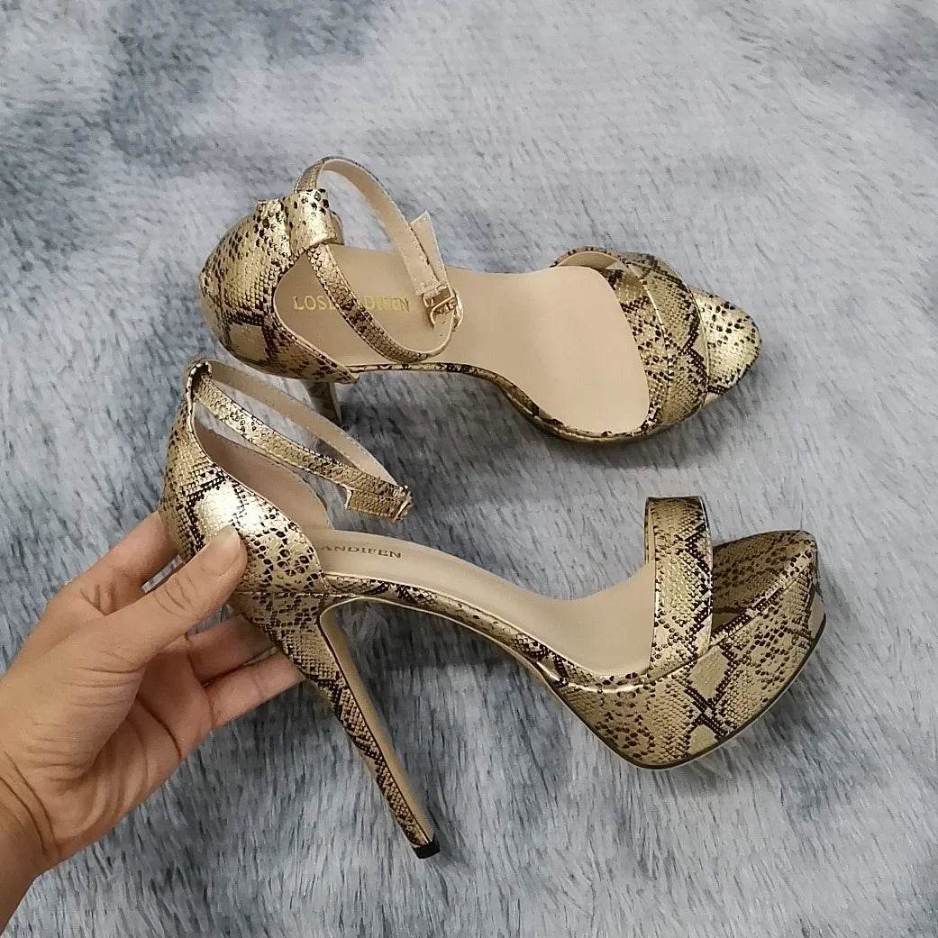 Buy Center Women’s Sexy Open Toe High Heel Sandals - Patent Leather - Buy Center UK