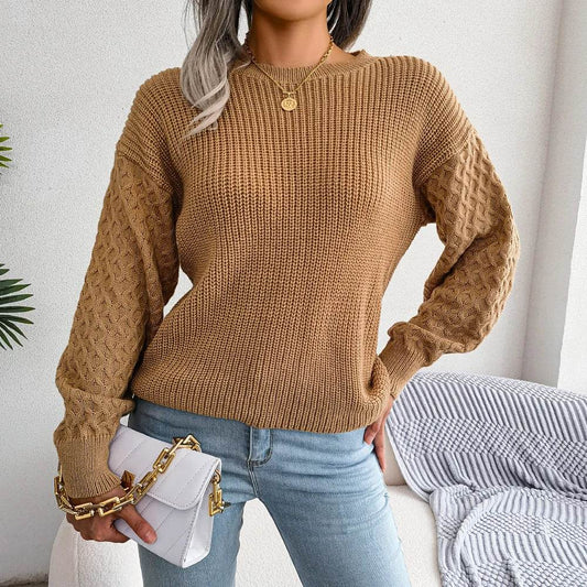 Buy Center Women’s Casual Knitted Pullover - Lantern Long Sleeve 2023 - Buy Center UK