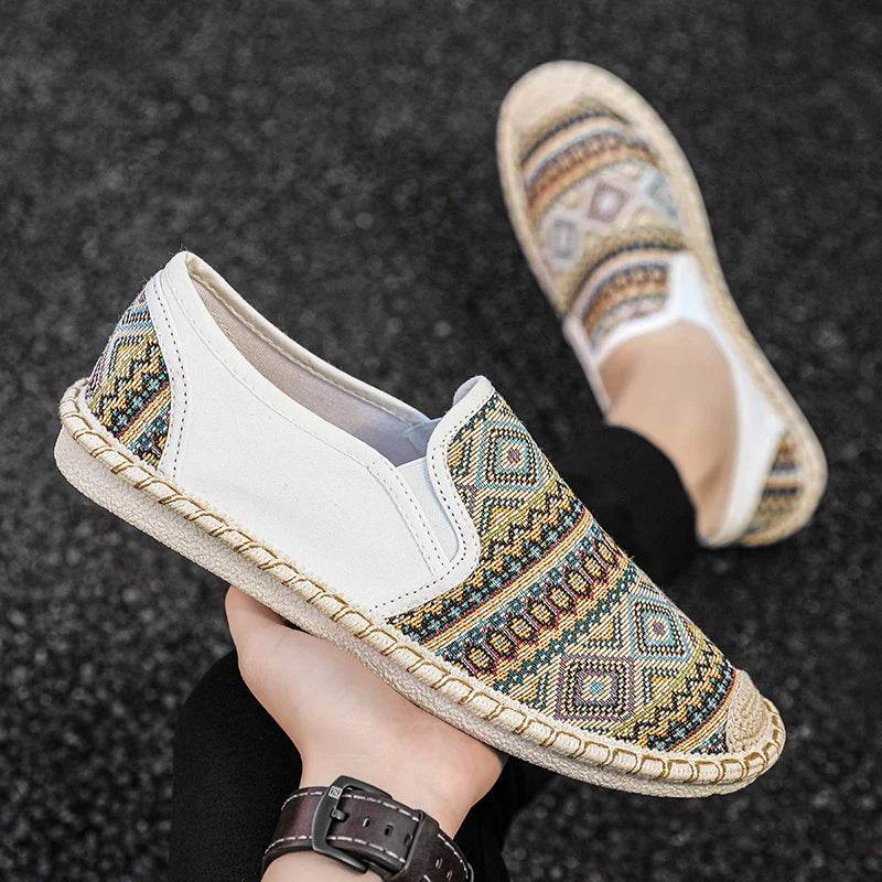 Buy Center Ethnic Style Men's Slip-On Flats - Comfortable Summer Sneakers - Buy Center UK