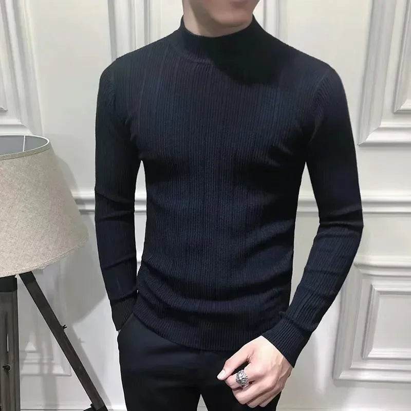 Buy Center Men's Oversize Wool Turtleneck Sweater - Vintage Style - Buy Center UK