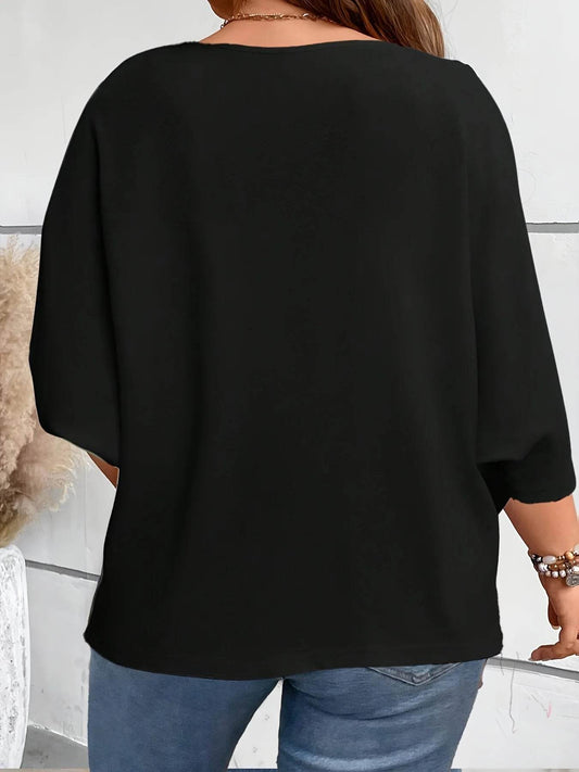 Buy Center Plus Size Open Front Cardigan - Lightweight 3/4 Sleeve Knitwear - Buy Center UK