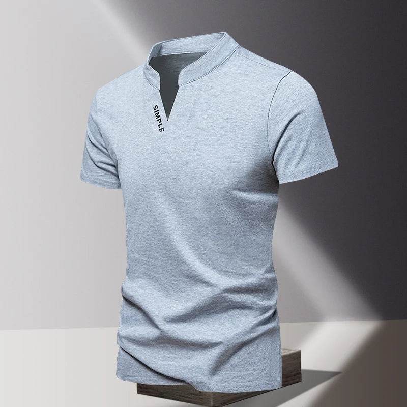 Buy Center V-Neck Men's T-Shirt - 100% Cotton, Short Sleeves, Trendy - Buy Center UK