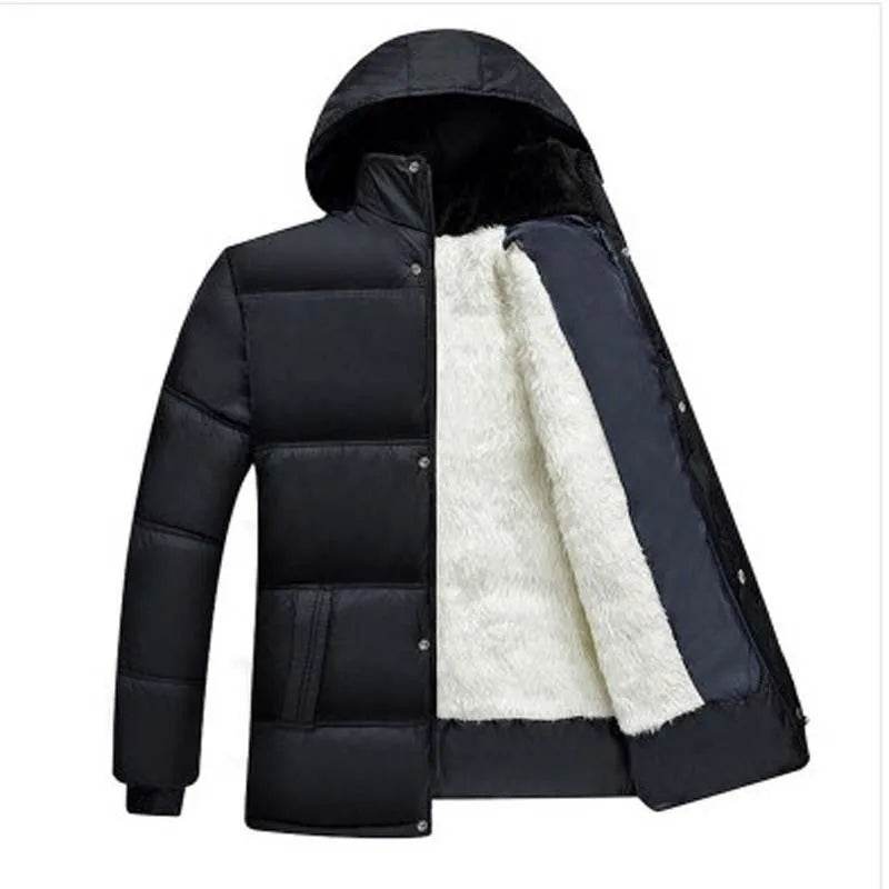 Buy Center Men's Black Cotton Jacket - Warm & Casual Hooded Wear - Buy Center UK