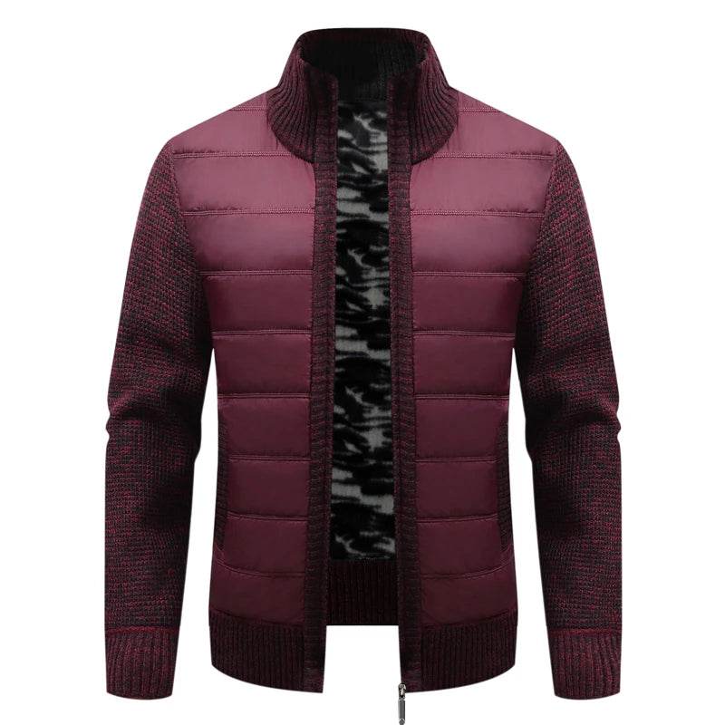 Buy Center Men's Winter Cardigan - Warm Fleece Lined Knit Jacket - Buy Center UK