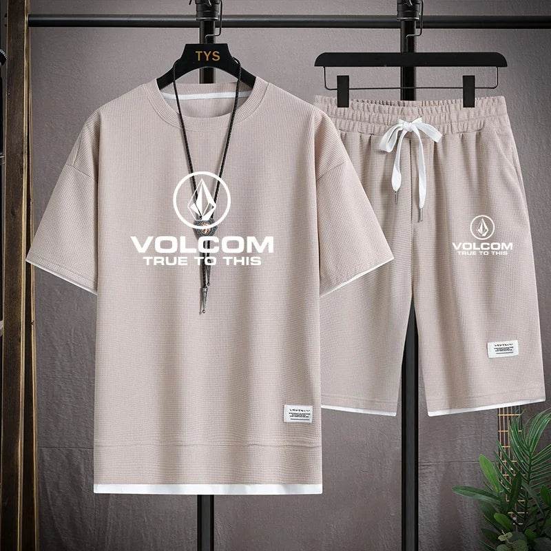 VOLCOM Men's Summer Tracksuit - Stylish T-Shirt & Shorts Set - Buy Center UK