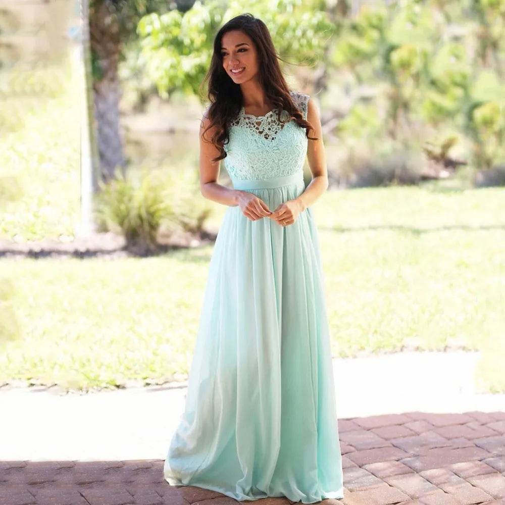 Mint Green Bridesmaid Dresses - Elegant A-Line Chiffon Gowns - Buy Center UK