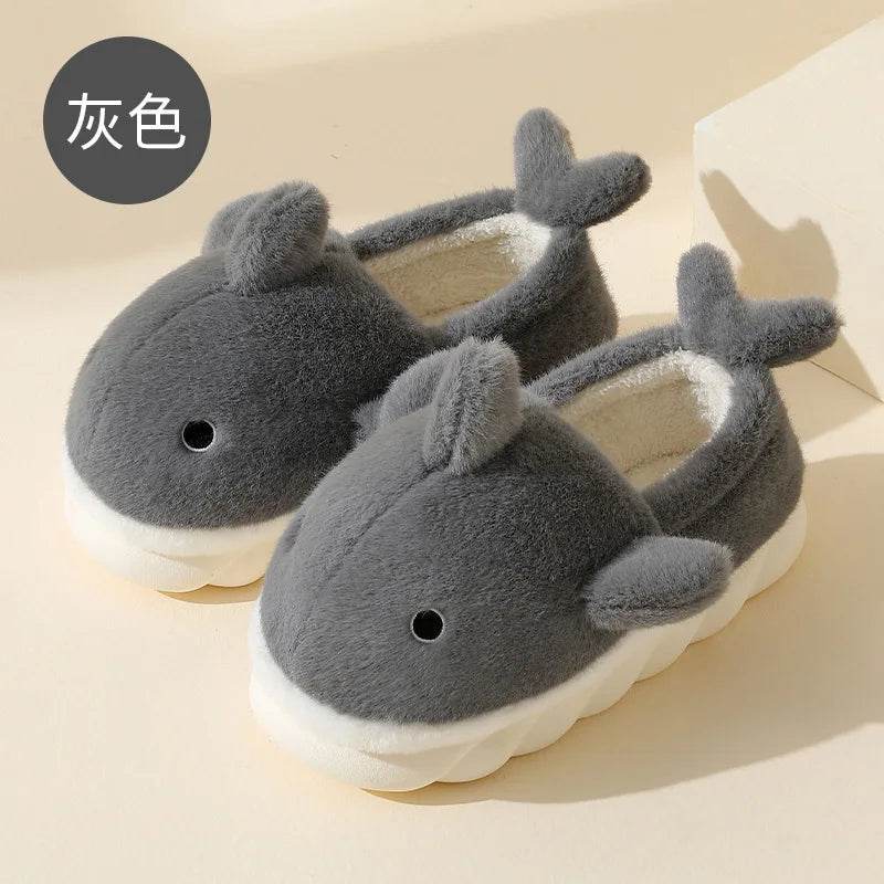 Buy Center Funny Shark Cotton Slippers - Warm Plush Non-Slip Design - Buy Center UK
