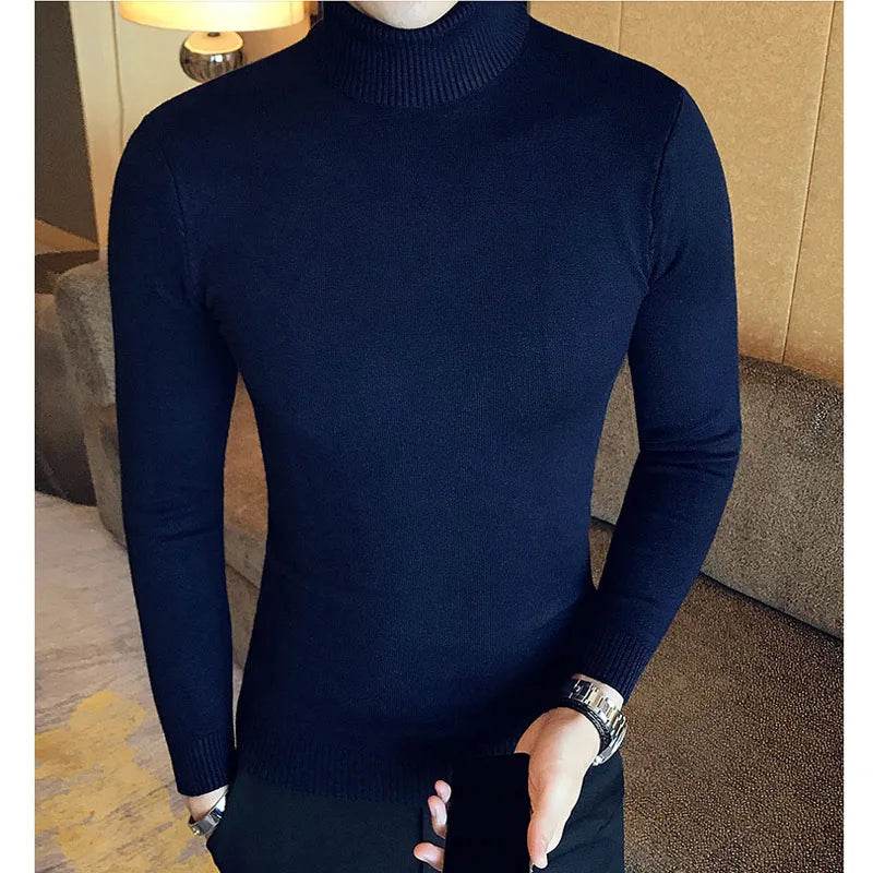 Buy Center Winter High Neck Sweater for Men - Slim Fit Turtleneck - Buy Center UK