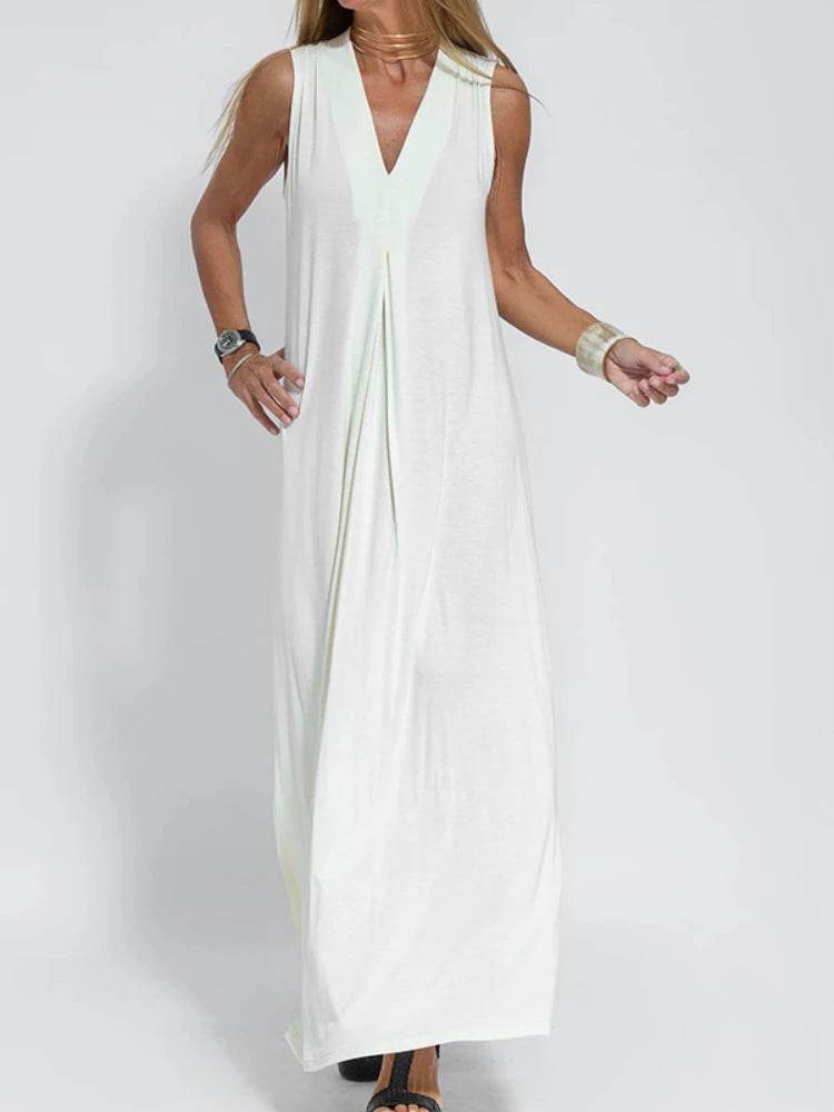 Elegant V-Neck Pullover Dress - 2025 Beach Resort Two-Piece Set - Buy Center UK