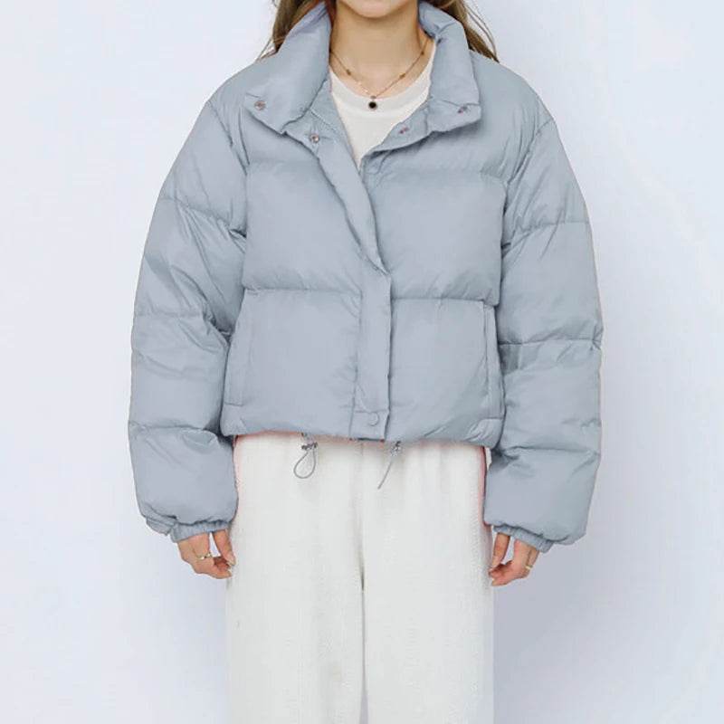 ABRINI Women's Winter Mock Neck Down Coat - Cozy & Stylish Outwear - Buy Center UK